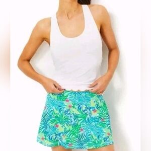 NWT Lilly Pulitzer Aila Skort Luxletic Via Parigi Multi UPF 50+ Women's Size Med